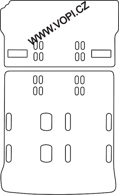 Textil-Autoteppiche Fiat Ulysse 1995 - 08/2002 zadní sada Autofit (1314)